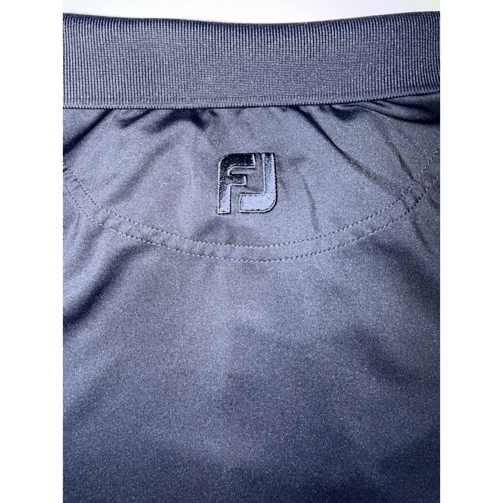 Footjoy Polo Men's M Athletic Fit FJ Golf Solid Navy Collar Drirelease - Picture 7 of 10